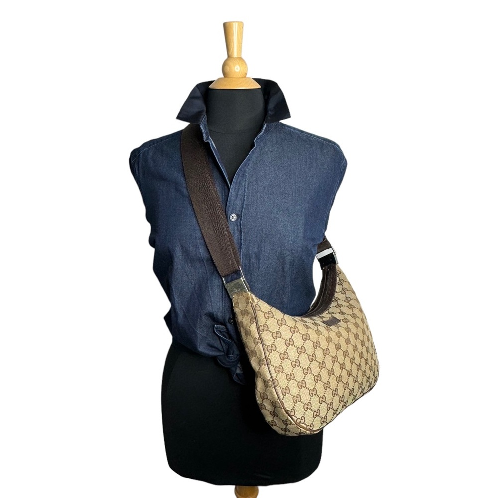 Gucci GG Canvas Round Messenger/Saddle Zip Bag
